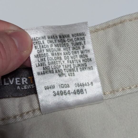 Vintage Levi's Silver Tab Cargo Shorts Khaki Beige Mens 36 Y2K Silvertab Retro - Picture 6 of 6